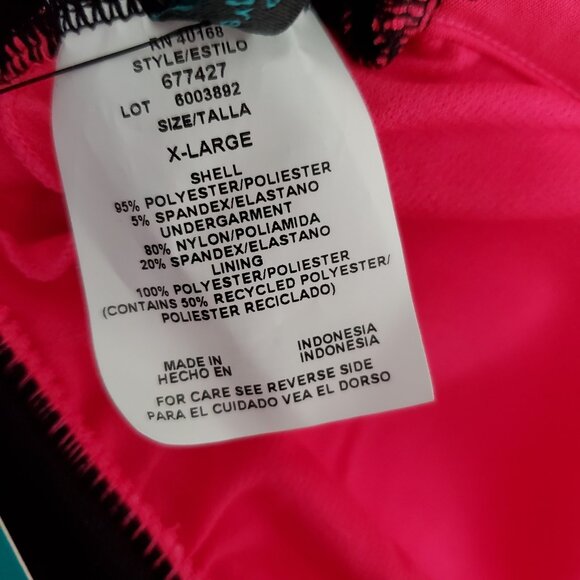 Aqua Green Women's One Piece Swimsuit Swimwear UPF 50+ Pink XL Draped - Picture 8 of 8